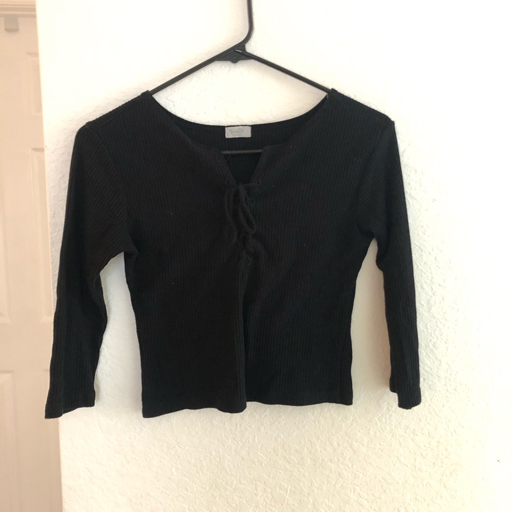 Black crop top.
